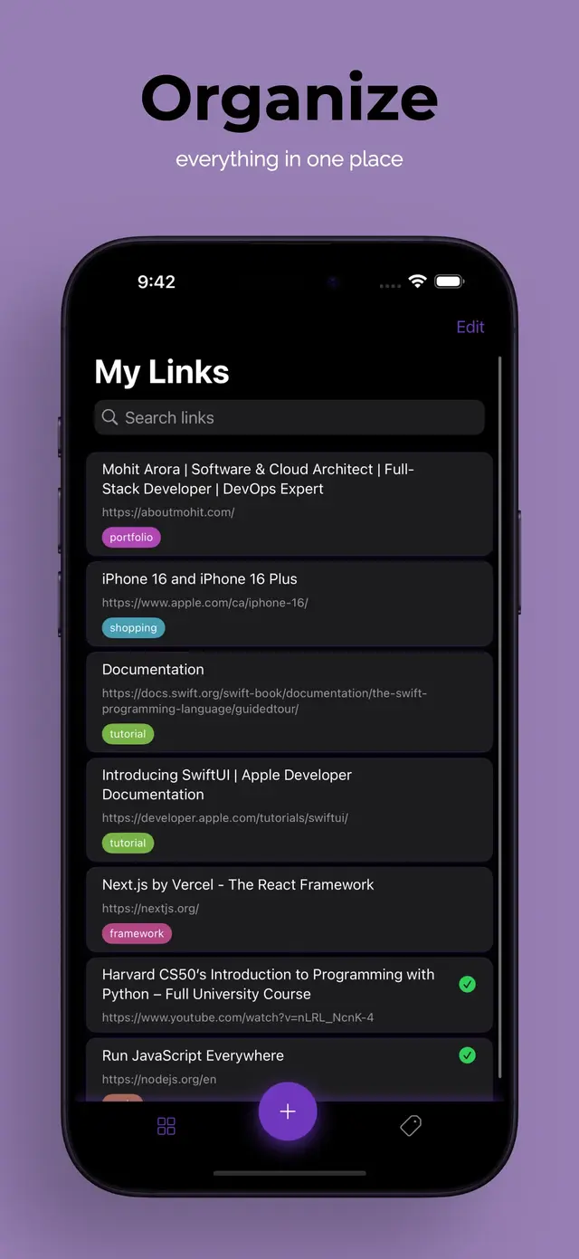 toolslink app screenshot 4 - Link management interface